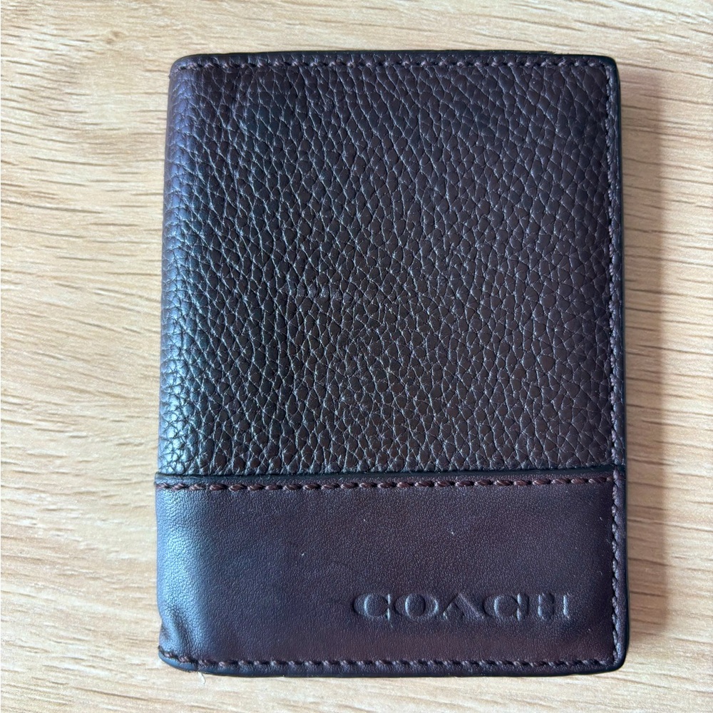 Coach Bifold Leather Card Case Wallet - Picture 1 of 3